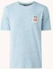 Scotch & Soda Mlange crewneck jersey t shirt , Blauw, Heren online kopen
