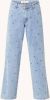 Sofie Schnoor High waist straight leg jeans met lichte wassing en borduring online kopen