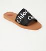 Chloe Chlo&#xE9, Woody slipper van canvas met logo online kopen