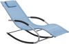 Beliani Carano Tuinligstoel blauw staal, Textiel online kopen