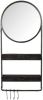 Clayre & Eef Wandspiegel 38*12*89 Cm Zwart Ijzer/Glas Grote Spiegel online kopen