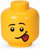 LEGO Opbergbox Iconic Hoofd Silly 24 cm, Geel online kopen