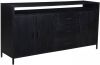 Livingfurn Dressoir 'Kala' 180cm met open vak, Mangohout, kleur zwart online kopen