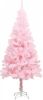 VidaXL Kunstkerstboom met standaard 240 cm PVC roze online kopen