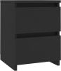 VIDAXL Nachtkastje 30x30x40 cm bewerkt hout zwart online kopen