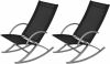 VidaXL Tuinschommelstoelen 2 st staal en textileen zwart online kopen