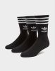 Adidas Originals 3 Pack Solid Crew Socks Black/White/White Dames online kopen
