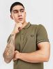 Fred Perry regular fit polo Twin tipped met contrastbies military green online kopen