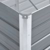 VidaXL Plantenbak verhoogd 129x129x77 cm gegalvaniseerd staal grijs online kopen
