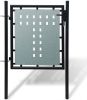 VidaXL Tuinpoort enkele deur zwart 100 x 150 cm online kopen