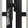 VidaXL Tuinpoort dubbele deur zwart 300 x 125 cm online kopen