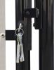 VidaXL Tuinpoort dubbele deur zwart 300 x 225 cm online kopen