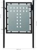 VidaXL Tuinpoort enkele deur zwart 100 x 125 cm online kopen