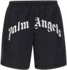 Palm Angels Swimming shorts with logo , Zwart, Heren online kopen