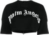 Palm Angels Curved cropped T shirt met logoprint en ritssluiting online kopen