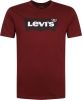 Levi's Grafische Crewneck Tee BW Ssnl Color Port 22491 0476 , Rood, Heren online kopen