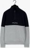Fred Perry Donkerblauwe Sweater Colourblock Half Zip Sweatshirt online kopen