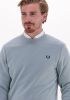 Fred Perry Lichtblauwe Sweater Crew Neck Sweatshirt online kopen