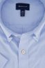 Gant casual overhemd korte mouw lichtblauw effen katoen wijde fit online kopen