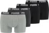 Puma basic boxershort 4 pack zwart/grijs heren online kopen