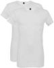 Alan Red t-shirt wit Ottowa 2 pack stretch ronde hals 5 + 1 wit Gratis (6680N) online kopen