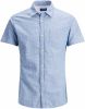JACK & JONES ORIGINALS regular fit overhemd Abel met all over print lichtblauw online kopen