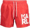 Karl Lagerfeld Iconische zwem shorts , Rood, Heren online kopen