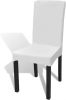 VidaXL Hoes voor stoelen stretch 6 stuks(wit ) online kopen