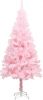 VidaXL Kunstkerstboom met standaard 213 cm PVC roze online kopen