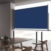 VidaXL Tuinscherm uittrekbaar 160x300 cm blauw online kopen