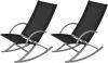 VidaXL Tuinschommelstoelen 2 st staal en textileen zwart online kopen