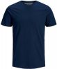 JACK & JONES ESSENTIALS basic T shirt JJEORGANIC van biologisch katoen marine online kopen
