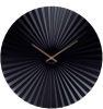 Karlsson Wandklokken Wall Clock Sensu Steel Zwart online kopen