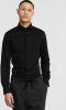 Profuomo Sky Blue Slim Fit Overhemd zwart, Effen online kopen