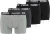 Puma basic boxershort 4 pack zwart/grijs heren online kopen